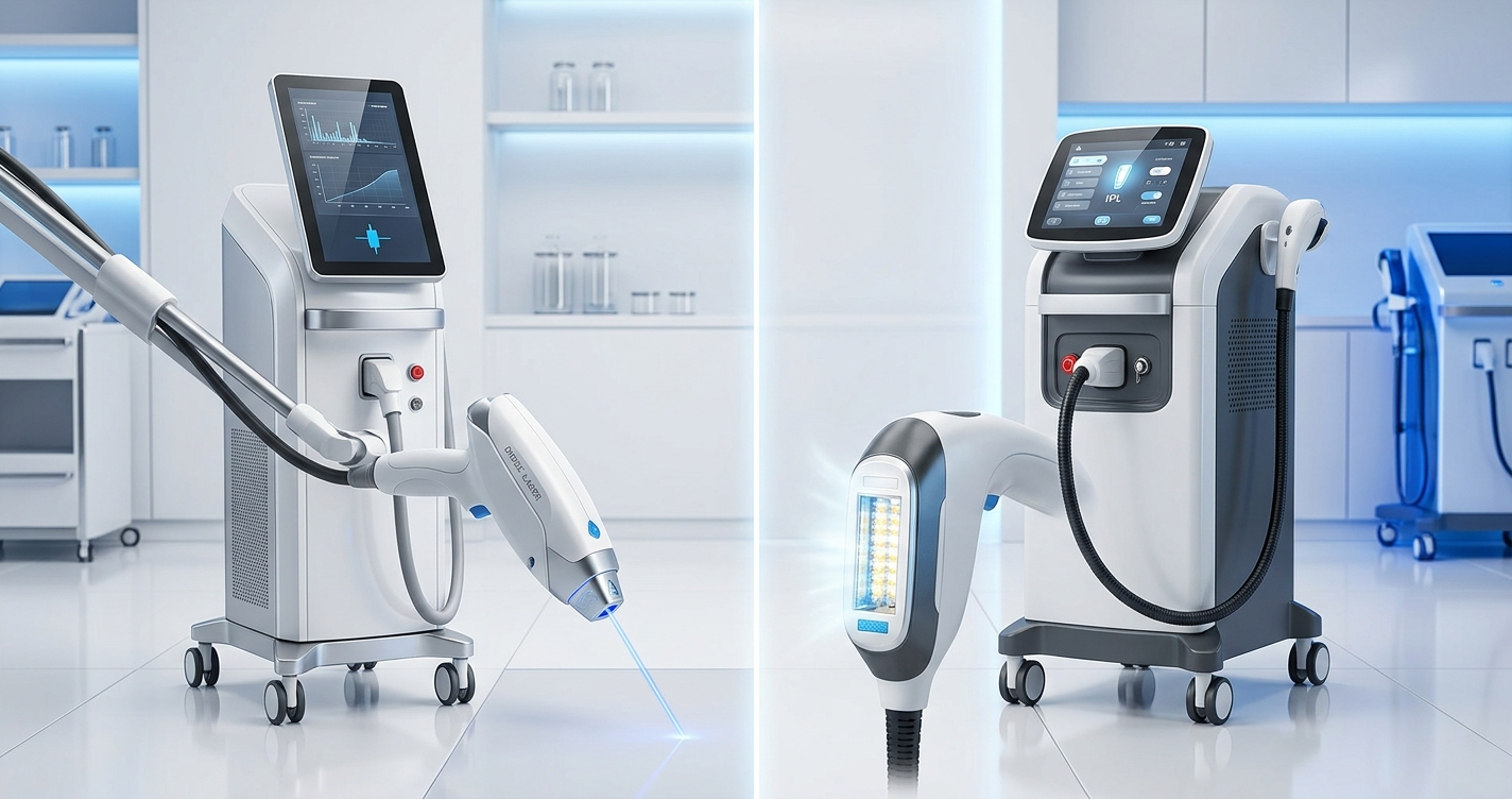 Diodenlaser vs. IPL — Was ist besser für Ihr Studio?